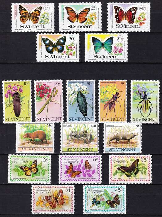 1974-1980 St. Vincent UMM(**) Animal Themed Issues @ CV  R1,750+
