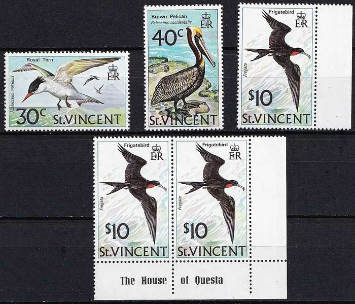 1974 St Vincent UMM(**) Bird Set & High Value Corner Pair @ CV  R2,050+