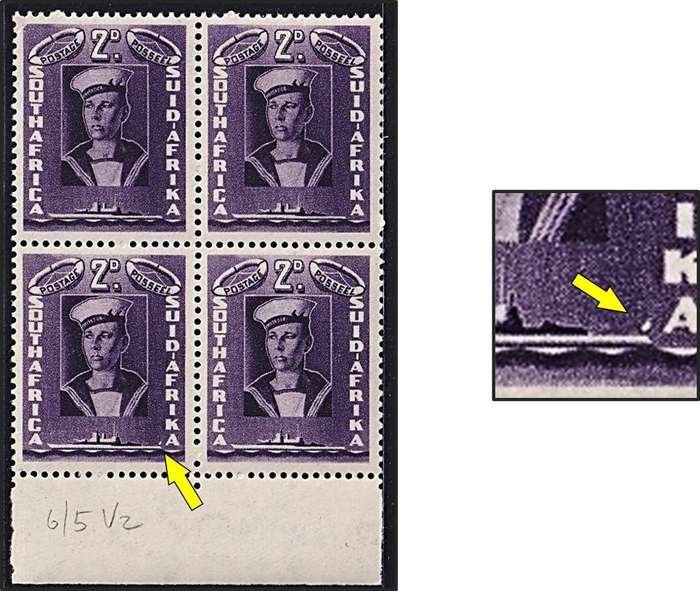 1942 Union 2d Sailor UMM(**) UBH Var.2 - "Ensign" on Back of Ship