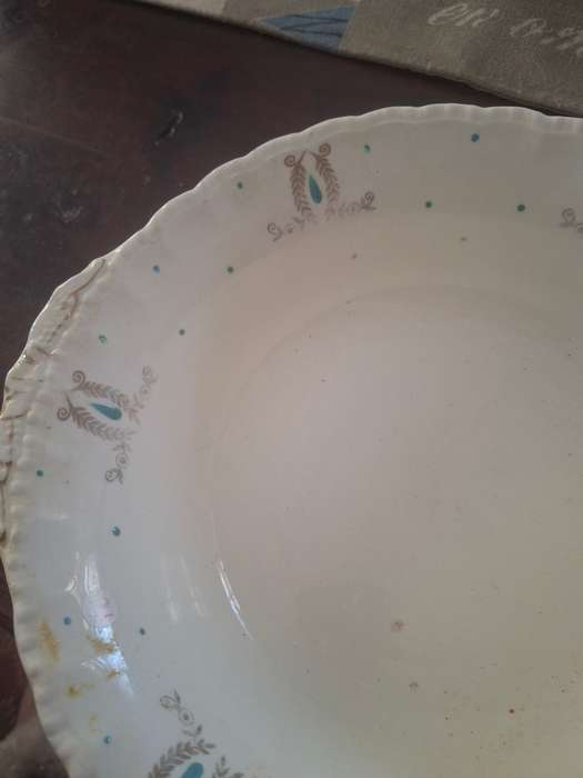 Cream pedal grindley ware bowl vintage