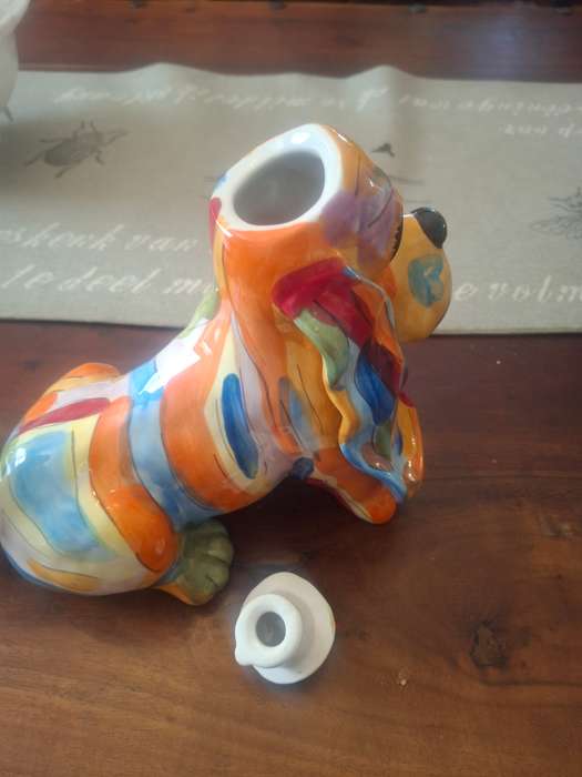 Blue Sky Teapot in Multicoloured Cocker Spaniel Shape