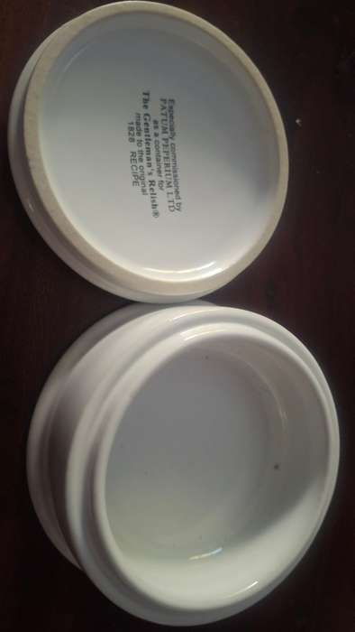 Gentleman's relish bowl with lid vintage