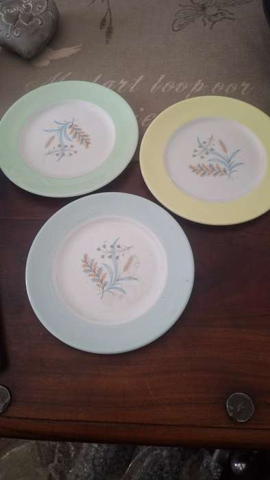 Vintage queen ann side plates x 3