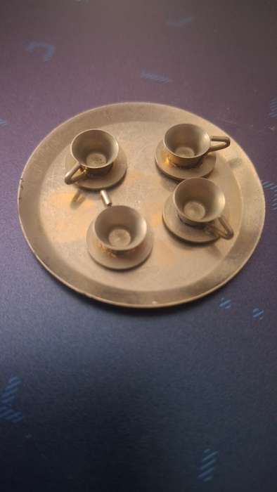 Vintage printer tray cup and saucers