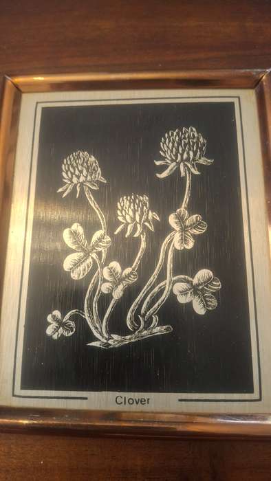 Vintage prints on metal