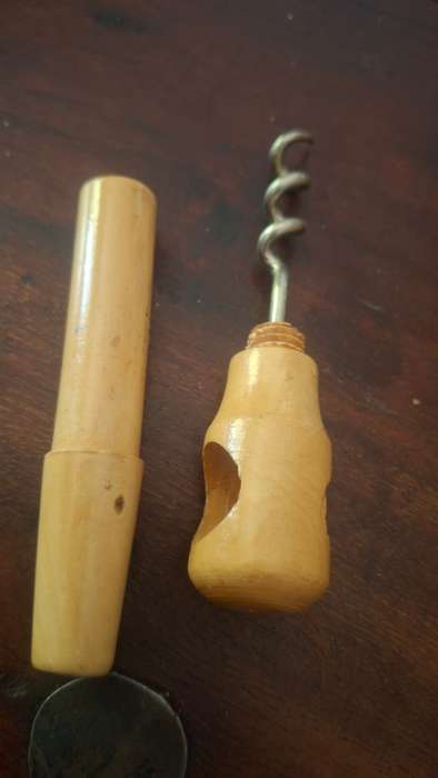 Cork screw wooden  vintage