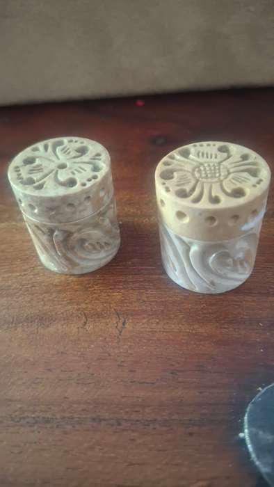 Stone carved pots