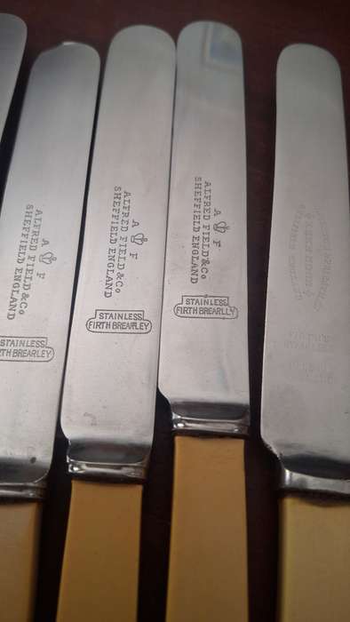 Vintage bone handels knifes Alfred  fields x 6