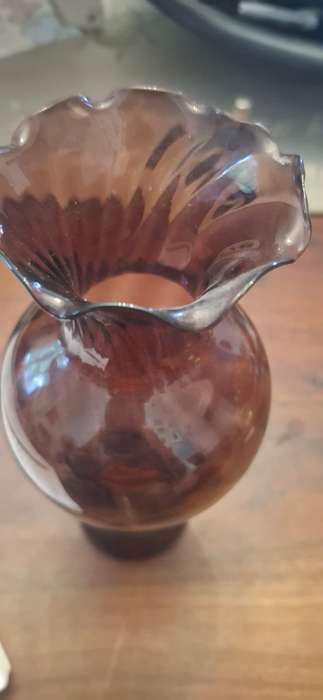 Vintage purple glass vase