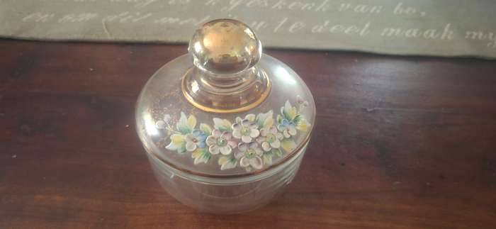 Vintage glass trinket box