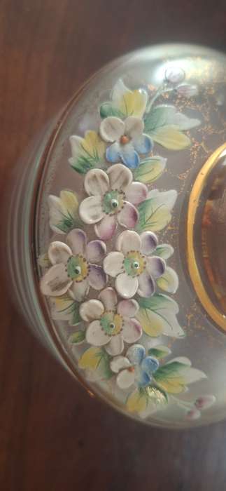 Vintage glass trinket box