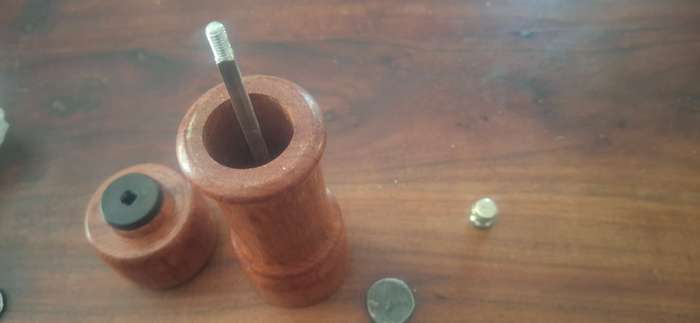 Wooden pepper mill