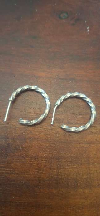 Silver hoop earrings