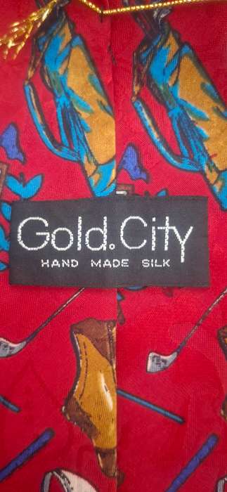 Gold city golf tie vintage