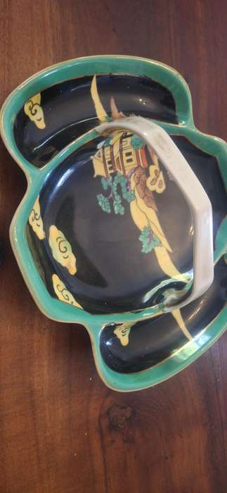 RARE! Vintage Noritake Morimura Art Deco Pagoda Dish, Noritake Stamp, Art Deco Noritake,