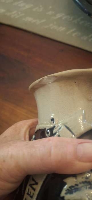 Vintage Stein German Pottery Trink Edlen Wein Aus Kuhlem Pitcher with Grapes