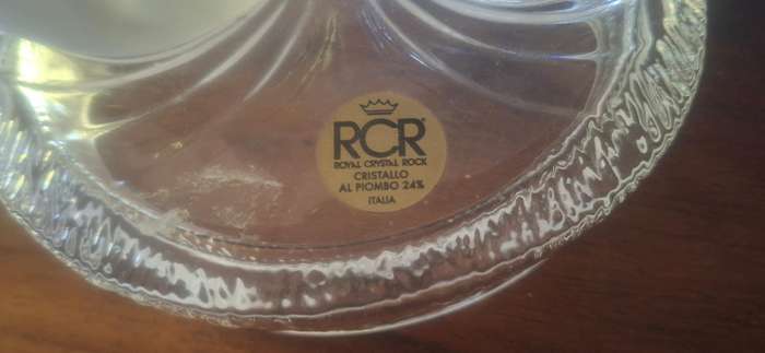 Royal Crystal Rock (RCR) "PAIR OF OPAQUE SWANS" 24% Lead Crystal.