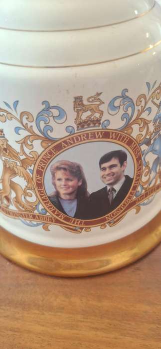 1980s Royal Andrew and Sarah wedding bell whisky decanter