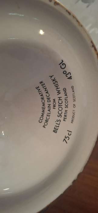 1980s Royal Andrew and Sarah wedding bell whisky decanter