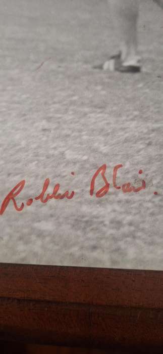 Sighed foto of robbie Blair rugby hero