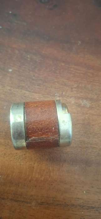 Vintage Collectable Genuine Leather Bound Coin Tube Holder Made in England