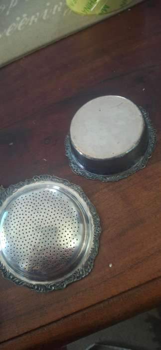 Vintage Silver Plated Primax Pleet Loose Leaf Tea Strainer and Rest Dish Ornate