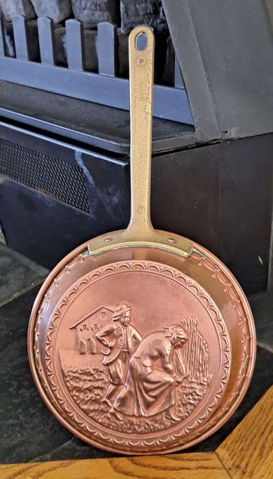 Copper Pan with Brass Handle (PRICE REDUCED)