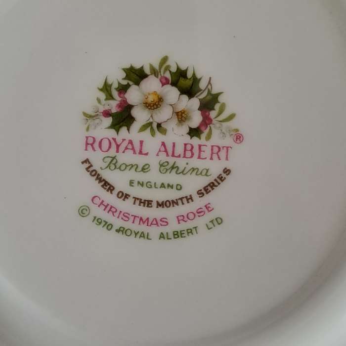 Royal Albert Flower Of the Month Saucer 'December'