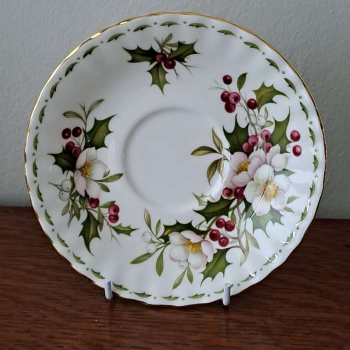 Royal Albert Flower Of the Month Saucer 'December'