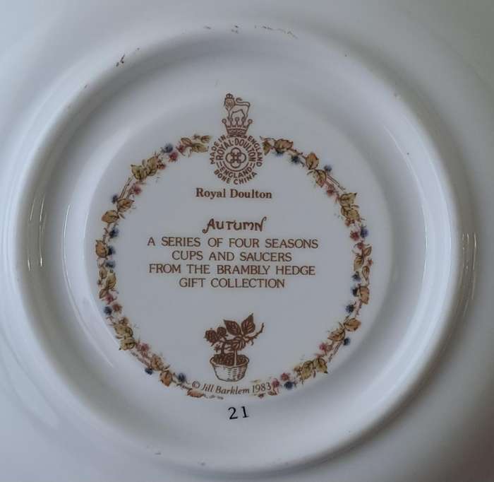 Royal Doulton Brambly Hedge 'Autumn' Saucer