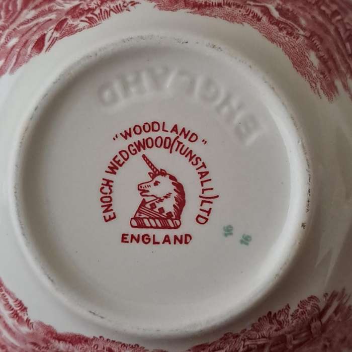 Enoch Wedgwood Tunstall 'Woodland' Soup Cups