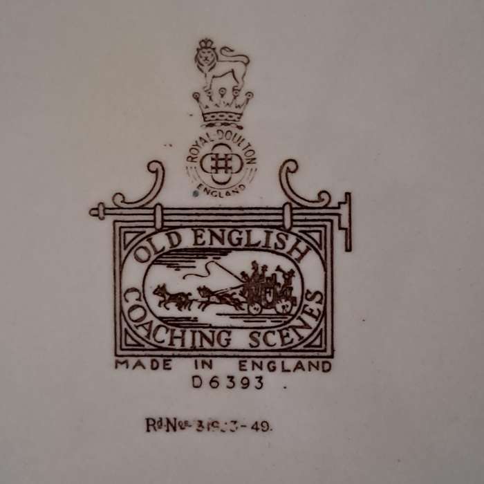 Royal Doulton Rack Plate - 'Coaching Scenes'