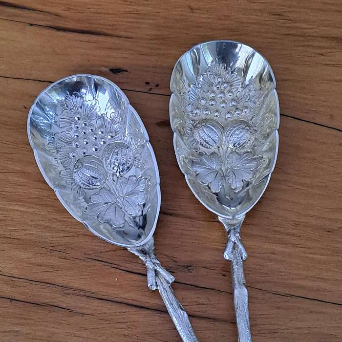 Vintage Pair of Berry Spoons