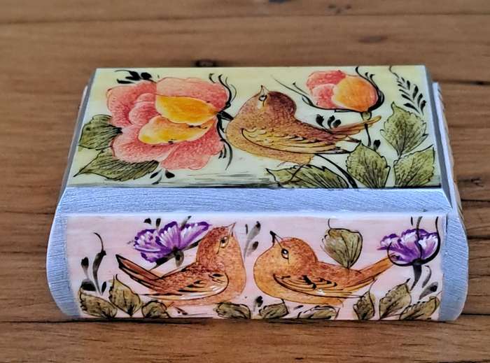 Hinged Book Shape Trinket Box