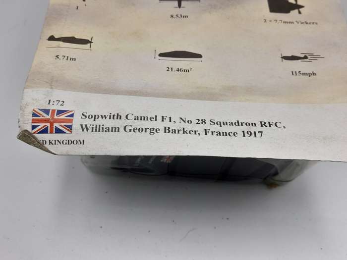Sopwith Camel victory ace W.G Barker C flight 28 Squadron October 1917