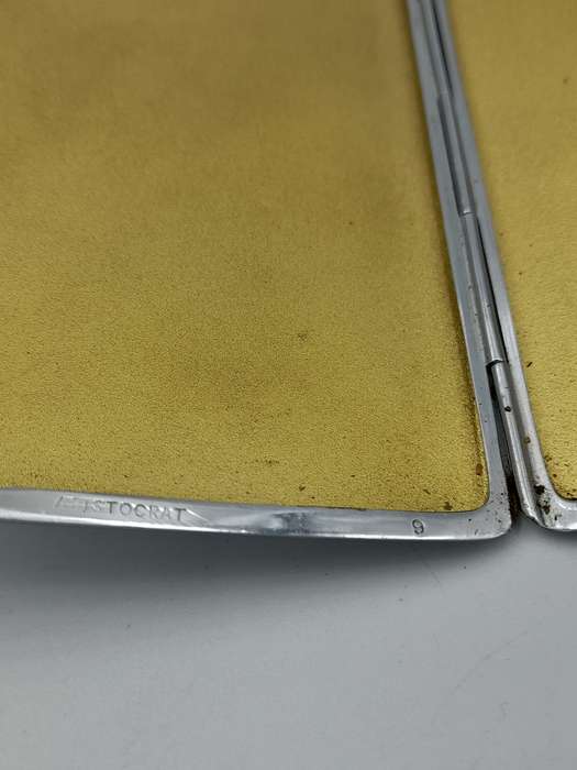 Vintage Chronium plated Aristo cat case Made in England