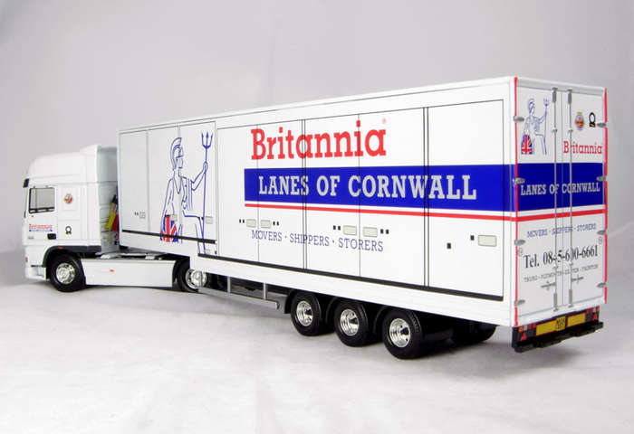 DAF 105 Step Frame Box Trailer `Britannia Movers International`