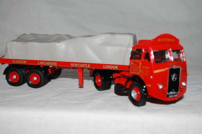 Suttons of St Helens Atkinson Tractor unit and Flatbed Trailer with sheeted load.