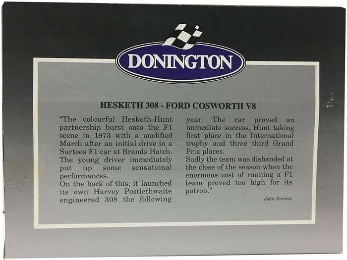 Hesketh 308 Ford Cosworth "THE DONINGTON COLLECTION"