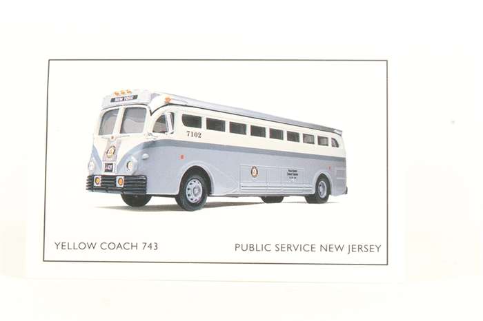 Yellow Coach 743 New Jersey  Destination New York