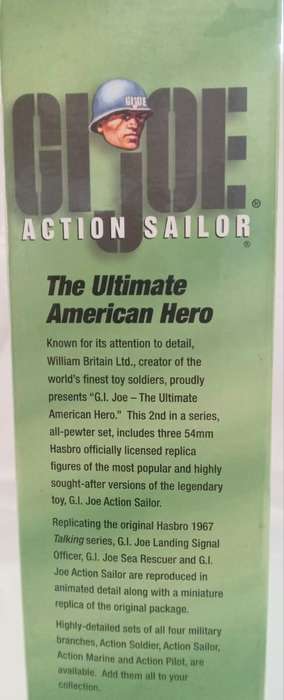 Britains  G I Joe Action Sailor 3 Piece set  54mm Pewter Replicas