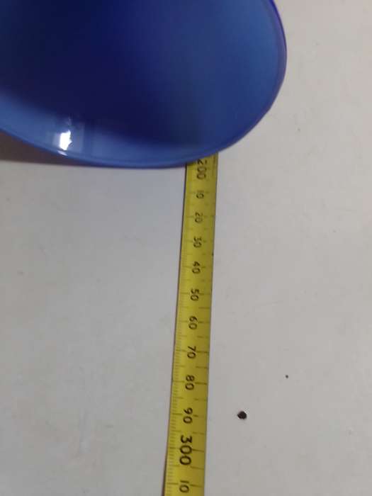 Blue Vase with glass rope around the middle