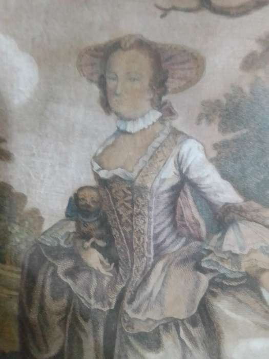 A Very old 1900's oil Painting. Mrs Clive. Show me to the Pumphouse. A painting under matt glass