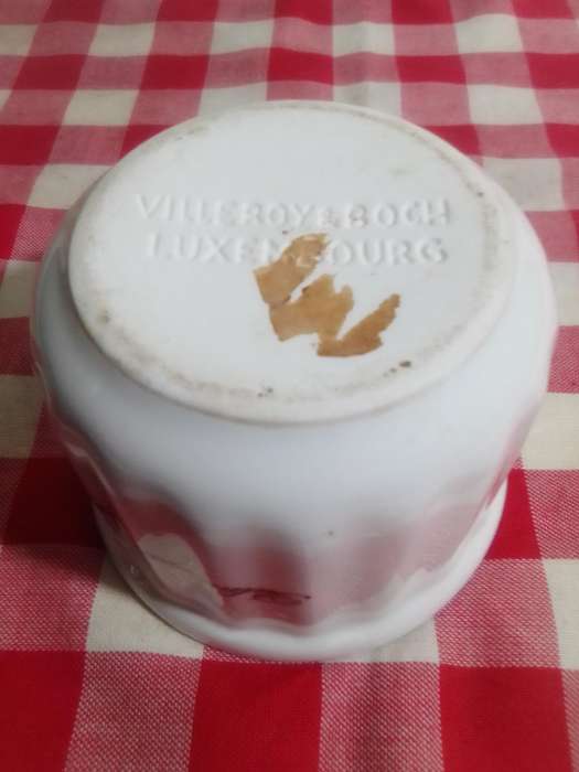 2 x mini Italian vases. Glass Toothpick holder. Villeroy & Boch "Riviera" custard Cup Luxembourg.