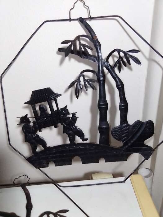 194o's Chinese Anhu Wuhu cut iron. Wuhu metal work is believed to be the oldest Chinese Iron craft.