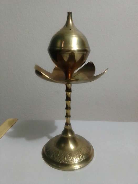 2 x Elegant Vintage Brass Perfume Rose Water Sprinkler|Old Brass Perfume Bottles Essence Holders.