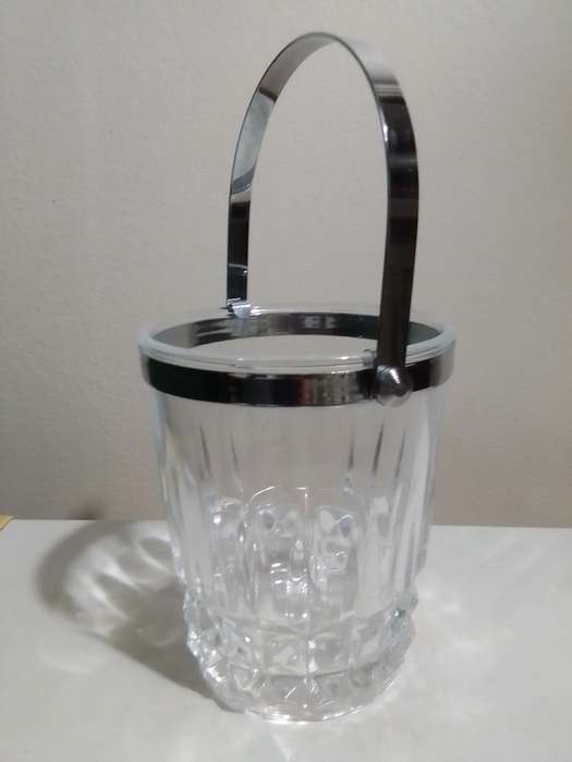 Wow Bid for one only. Vintage Cristal DArques. Cristal ice bucket. 24% Lead Cristal glass.