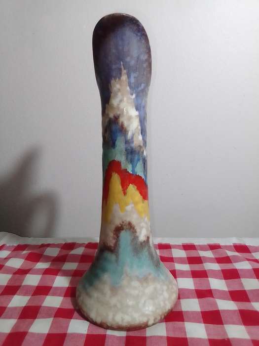 Vintage Made in Czechoslovakia porcelain Vase. An Outstanding Example piece of Art Nouveau.