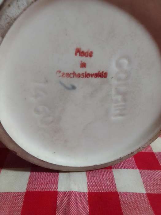 Vintage Made in Czechoslovakia porcelain Vase. An Outstanding Example piece of Art Nouveau.