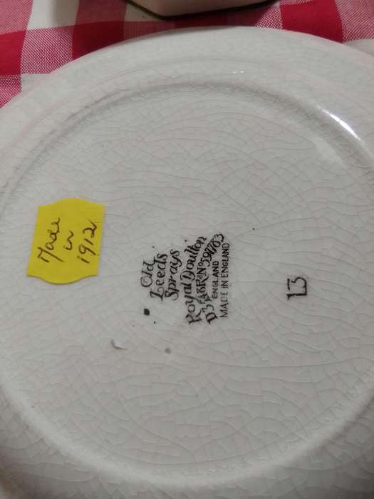 Royal Doulton Old Leeds Sprays D3548 Breakfast Cup & Side Plate 1912-1930